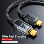 JR S-CC100A4 100W Display PD Charging Data Cable 1.2m